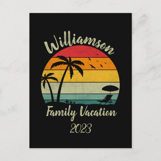 Gepersonaliseerde familievakantie briefkaart (Voorkant)