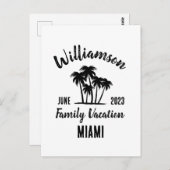 Gepersonaliseerde familievakantie briefkaart (Voorkant / Achterkant)