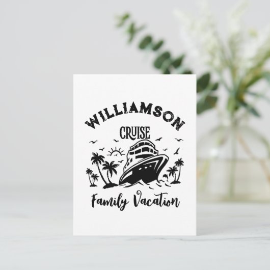 Gepersonaliseerde familievakantie briefkaart (Staand voorkant)