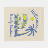 Gepersonaliseerde familievakantie fleece deken (Voorkant (Horizontaal))