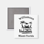 Gepersonaliseerde familievakantie magneet (Voorkant / Achterkant)