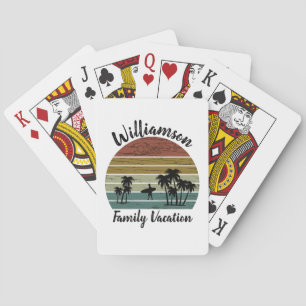Gepersonaliseerde familievakantie pokerkaarten