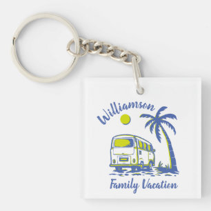 Gepersonaliseerde familievakantie sleutelhanger