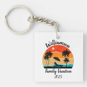 Gepersonaliseerde familievakantie sleutelhanger