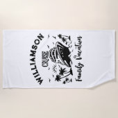 Gepersonaliseerde familievakantie strandlaken (Voorkant)