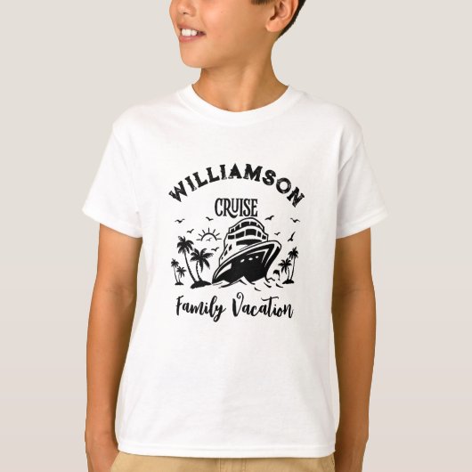 Gepersonaliseerde familievakantie t-shirt (Voorkant)
