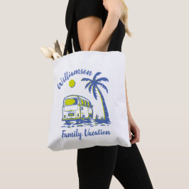 Gepersonaliseerde familievakantie tote bag