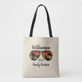 Gepersonaliseerde familievakantie tote bag (Voorkant)