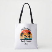 Gepersonaliseerde familievakantie tote bag (Voorkant)