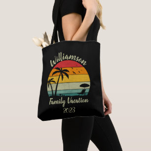Gepersonaliseerde familievakantie tote bag