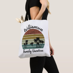Gepersonaliseerde familievakantie tote bag