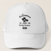 Gepersonaliseerde familievakantie trucker pet (Voorkant)
