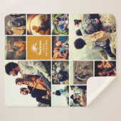 Gepersonaliseerde "Family Adventures" Fotocollage Sherpa Deken (Voorkant (horizontaal))