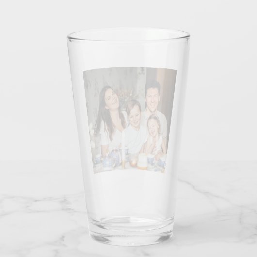 Gepersonaliseerde Family Photo Custom Keepsake Glas (Achterkant)
