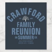 Gepersonaliseerde Family Reunion Eten & Drinken La Wijn Etiket (Enkel label)