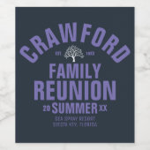 Gepersonaliseerde Family Reunion Eten & Drinken La Wijn Etiket (Enkel label)