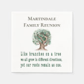 Gepersonaliseerde Family Tree Reunion Servet (Voorkant)