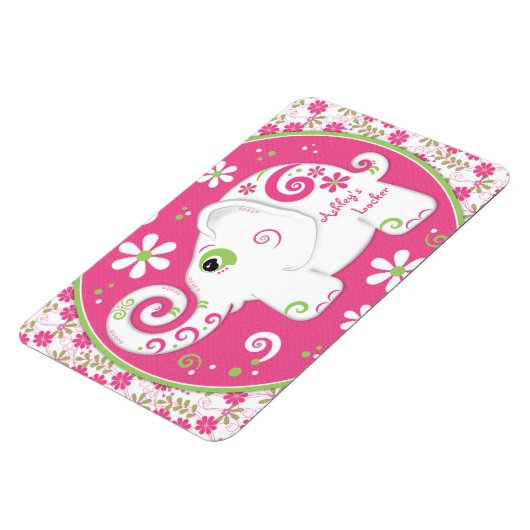 Gepersonaliseerde Fancy versierde olifant platte m Magneet