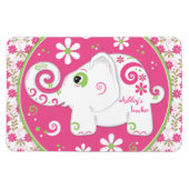 Gepersonaliseerde Fancy versierde olifant platte m Magneet