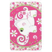 Gepersonaliseerde Fancy versierde olifant platte m Magneet (Verticaal)