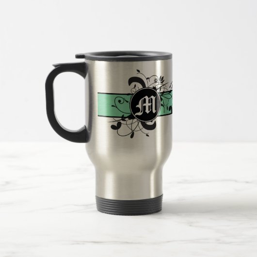 Gepersonaliseerde Fancy Vlaanderen Monogrammed Reisbeker (Links)