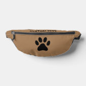 Gepersonaliseerde fanny pack tas met hondenpootafd (Liggend)
