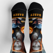 Gepersonaliseerde Fantasy Art Demon Halloween Sokk Sokken (Top)