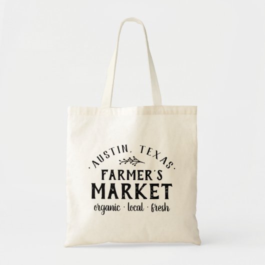Gepersonaliseerde Farmer's Market Kruidenier Canva Tote Bag (Voorkant)
