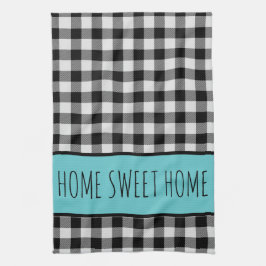 Gepersonaliseerde Farmhouse Black Buffalo Pset Theedoek