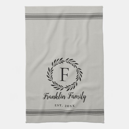 Gepersonaliseerde Farmhouse Kitchen Dish Towel Theedoek (Verticaal)