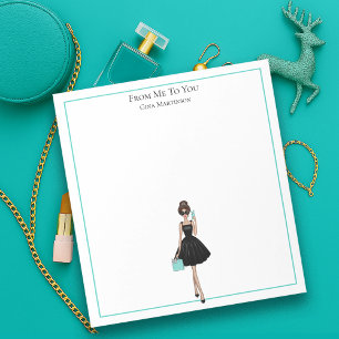 Gepersonaliseerde Fashionista Girly Stationery Not Notitieblok