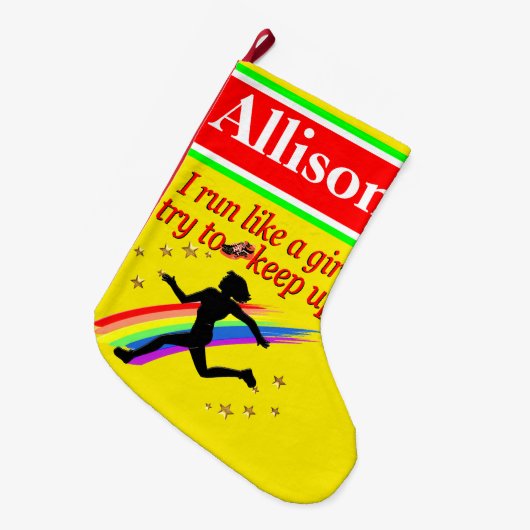 GEPERSONALISEERDE FAST RUNNER KERSTKOUS GROTE KERSTSOK (Voorkant (Hangend))