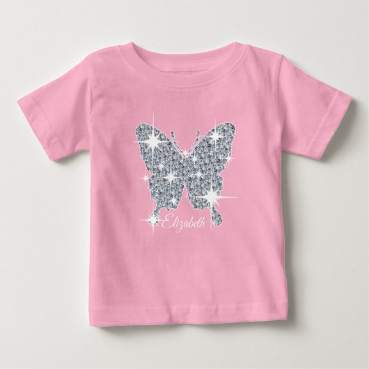 gepersonaliseerde faux diamant sparkle butterfly (Voorkant)