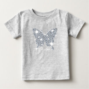 gepersonaliseerde faux diamant sparkle butterfly