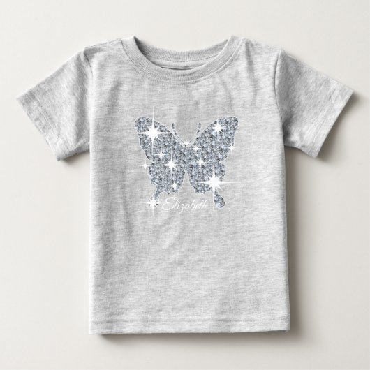 gepersonaliseerde faux diamant sparkle butterfly (Voorkant)