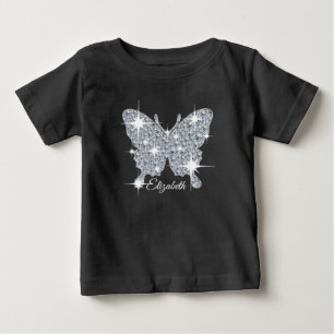 gepersonaliseerde faux diamant sparkle butterfly