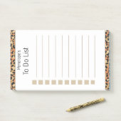 Gepersonaliseerde Faux Gold Glitter & Wit 4x6" Pos Post-it® Notes (Op bureau)