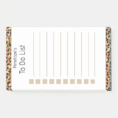 Gepersonaliseerde Faux Gold Glitter & Wit 4x6" Pos Post-it® Notes (Voorkant)