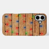 Gepersonaliseerde Faux-hout en -pluis Case-Mate iPhone Case (Achterkant (horizontaal))