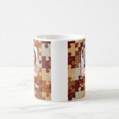 Gepersonaliseerde faux-houtpuzzel koffiemok (Center)