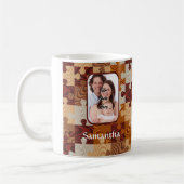 Gepersonaliseerde faux-houtpuzzel koffiemok (Links)