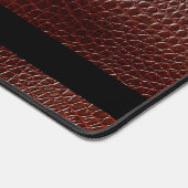 Gepersonaliseerde Faux Leather Brown reliëf Bureaumat (Hoek)