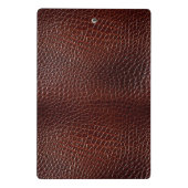 Gepersonaliseerde Faux Leather Brown reliëf Mini Klembord (Achterkant)