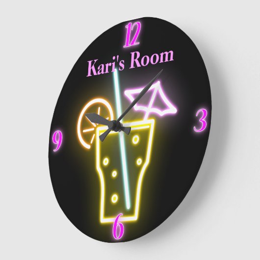 Gepersonaliseerde Faux Neon klok (Hoek)
