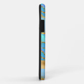 Gepersonaliseerde Faux Opal Stone en goud Case-Mate iPhone Case (Achterkant/rechts)