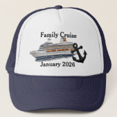 Gepersonaliseerde Faux Patches Familie Cruiseschip Trucker Pet (Voorkant)