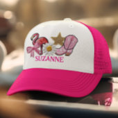 Gepersonaliseerde Faux Patches Roze Western Boot Trucker Pet