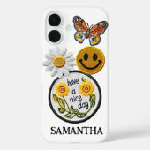 Gepersonaliseerde Faux Patches Trendy gelaagde gif Case-Mate iPhone Case (Achterkant)