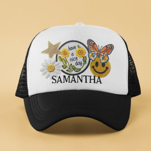 Gepersonaliseerde Faux Patches Trendy gelaagde gif Trucker Pet