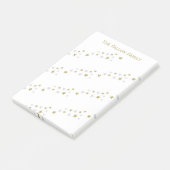 Gepersonaliseerde Faux zilveren gouden sterren pat Post-it® Notes (Schuin)